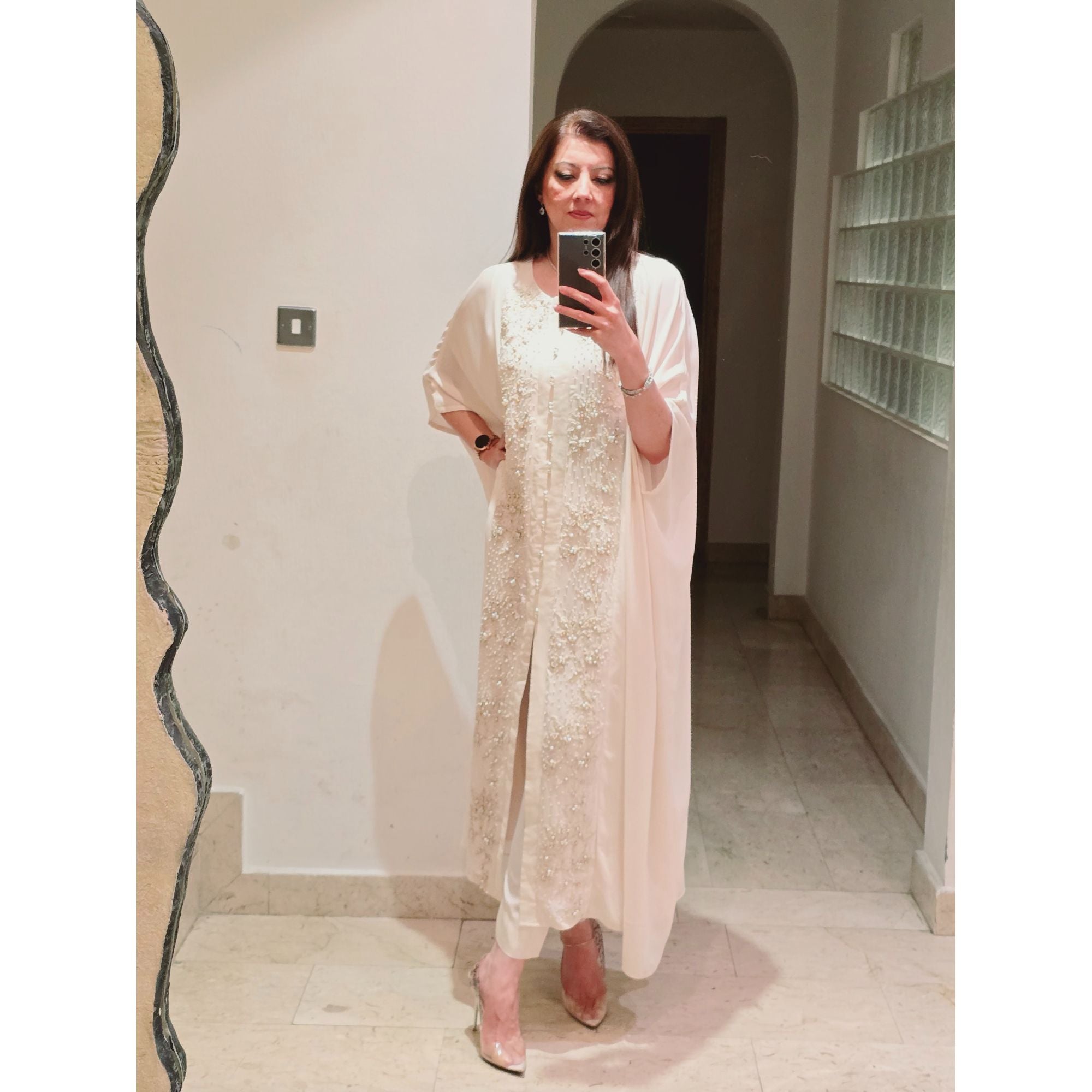 SM-025-Off White Georgette