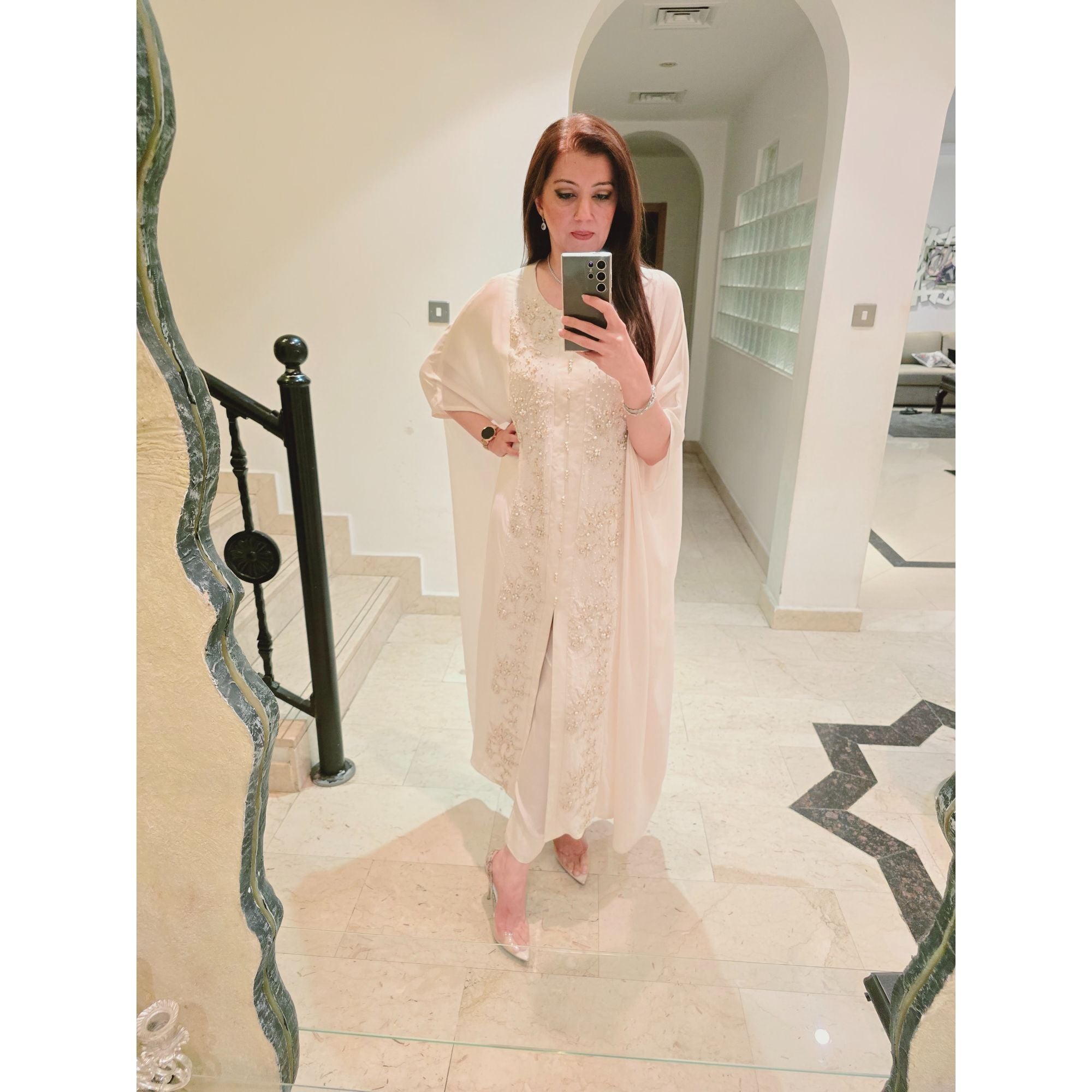 SM-025-Off White Georgette