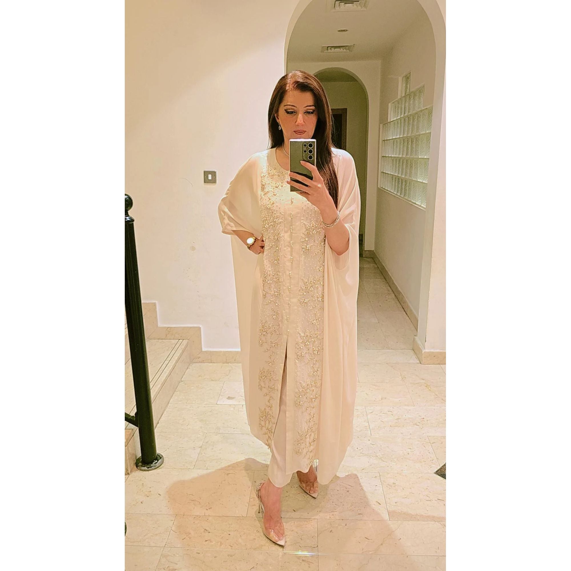 SM-025-Off White Georgette