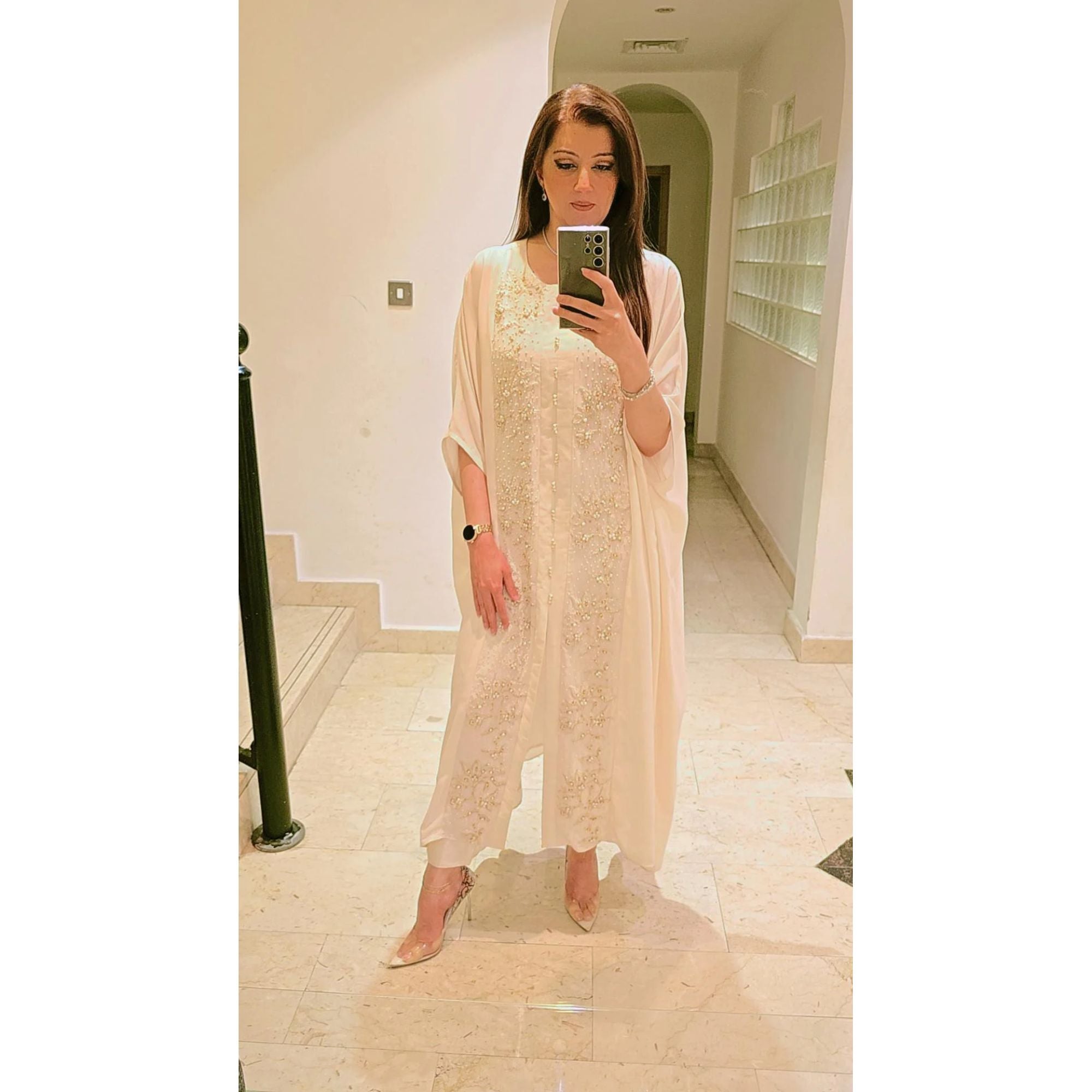 SM-025-Off White Georgette