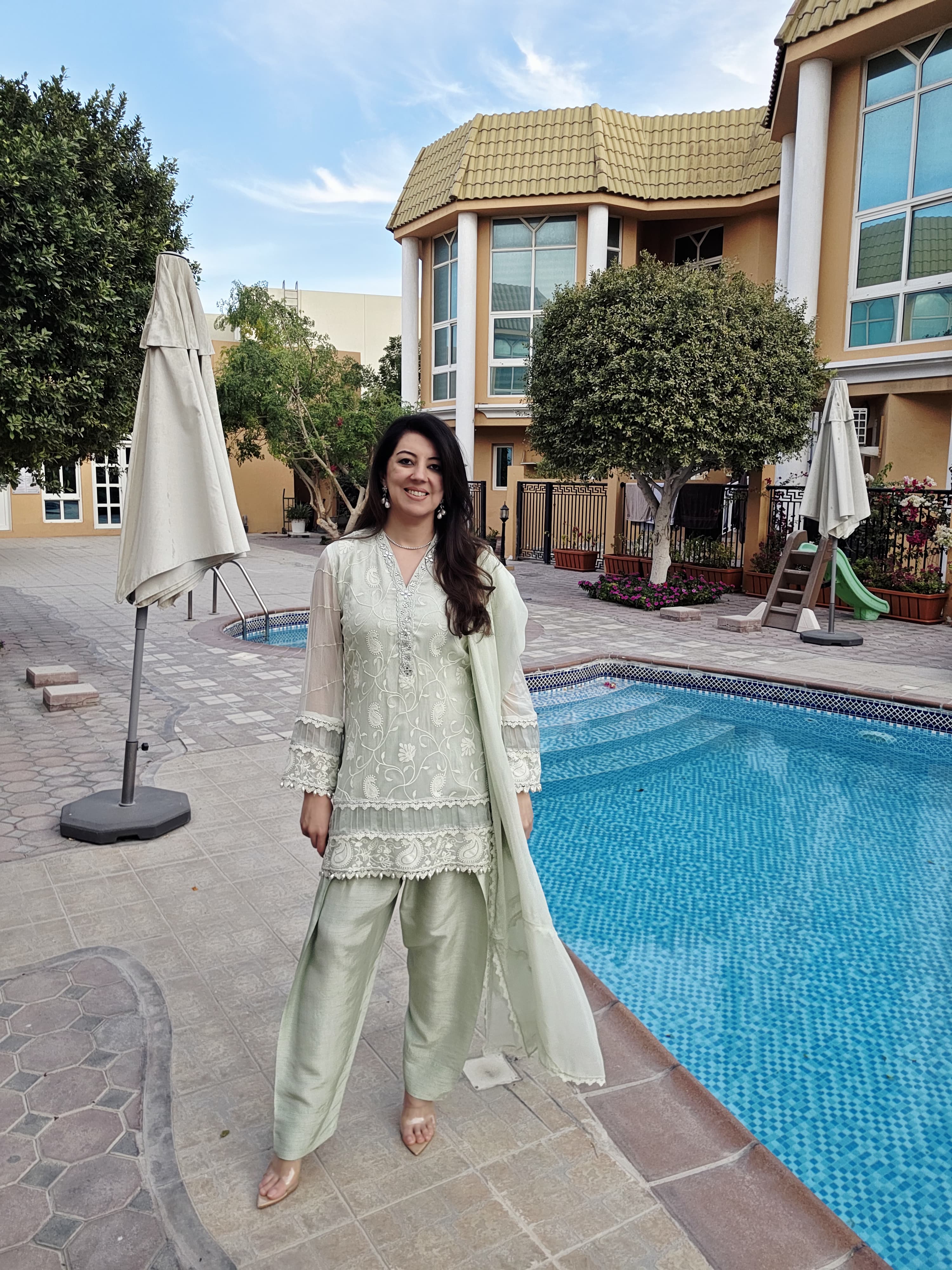 Mint Green Short-Style Shirt 3PC