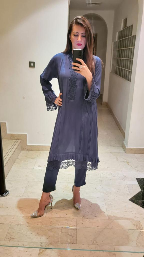 Navy Blue Aline